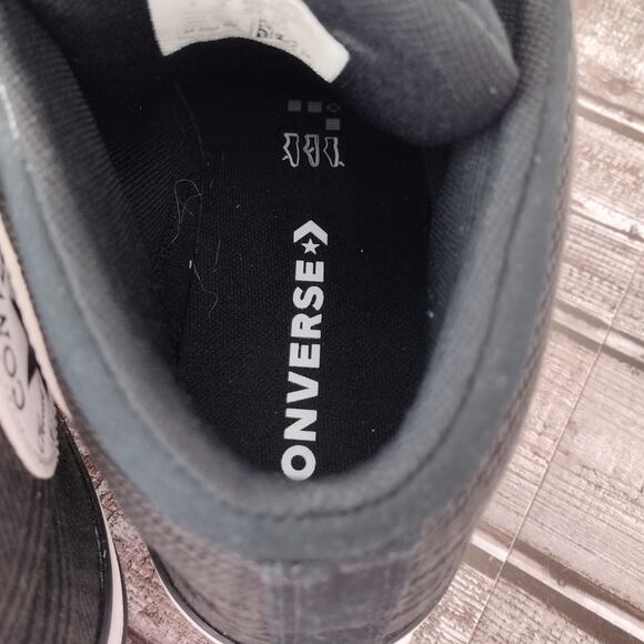 Converse EUC Chuck Taylor All-Star High Street Black/Gray Plaid Sneakers Men's 9 - Picture 10 of 12